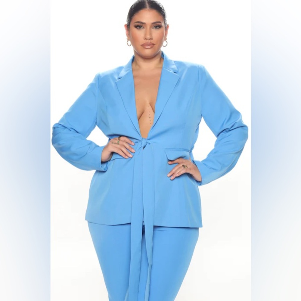 Blue Power Blazer Pant Set